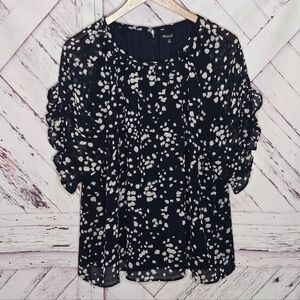 🦄Madewell Memento Ruffle-Sleeve Top